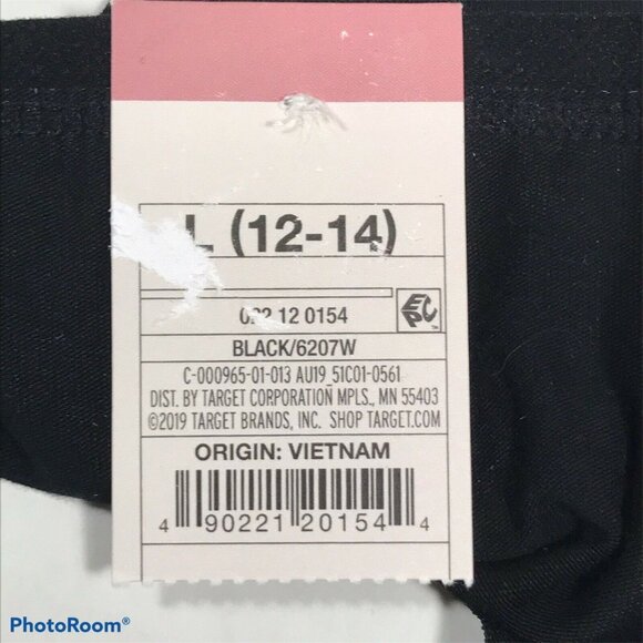 Auden Womens Size Large 12-14 Thong Panty Lightweight Airy Black New With Tags - Picture 4 of 8